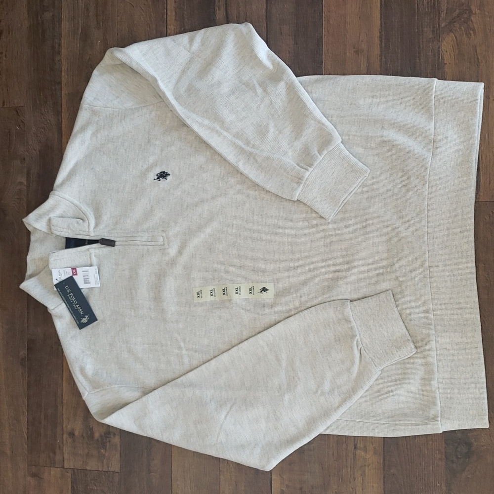 Men's Rib Cotton Quarter Zip Sweater